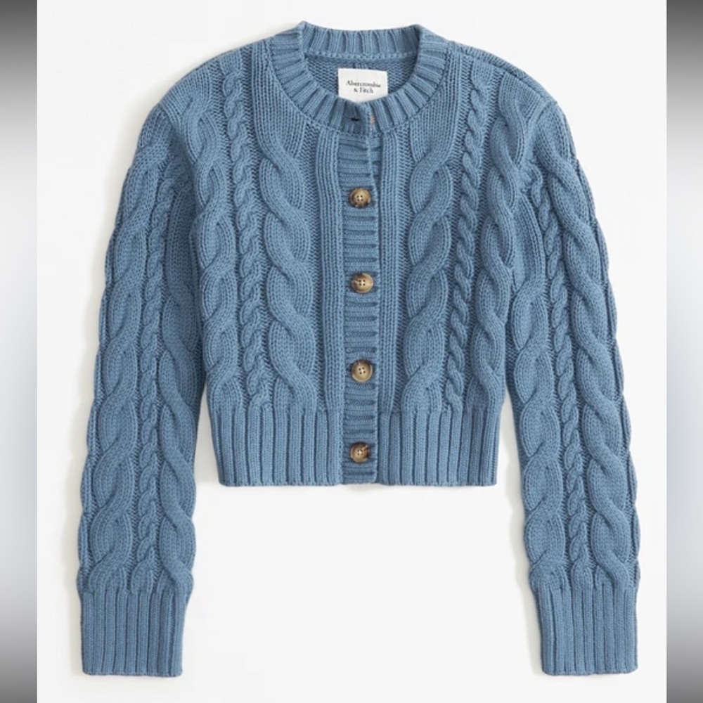 Abercrombie and Fitch chunky cable knit short cardigan